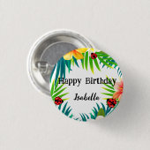 Badge Rond 2,50 Cm Pote Poka point Ladybug Paume de fleurs d'été Anni (Devant & derrière)