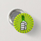 Badge Rond 2,50 Cm Pouce verte v2 (Devant & derrière)