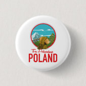 Badge Rond 2,50 Cm Pour Adventure Pologne logo Travel (Devant)