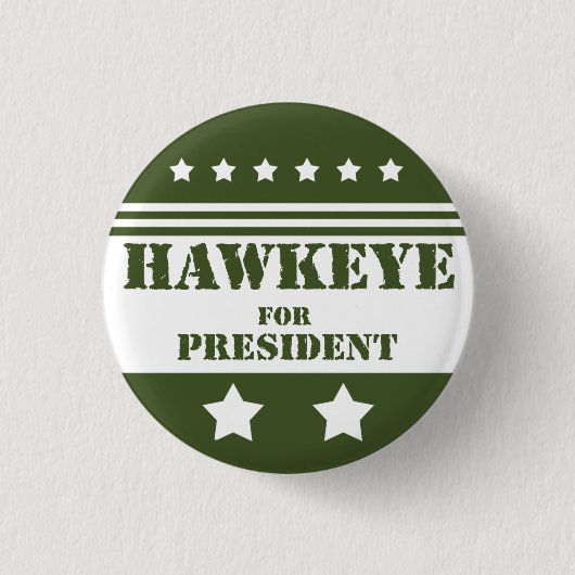 Badge Rond 2,50 Cm Pour le Président Hawkeye (Devant)