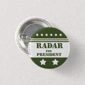Badge Rond 2,50 Cm Pour le président Radar (Devant & derrière)