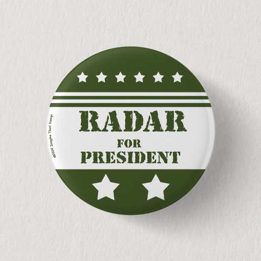 Badge Rond 2,50 Cm Pour le président Radar (Devant)