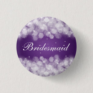 Badge Rond 2,50 Cm Pourpre élégant d'étincelle de partie de faveur