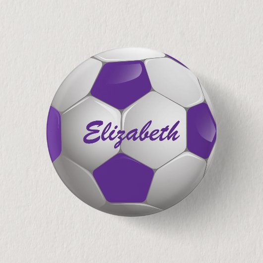 Badge Rond 2,50 Cm Pourpre et blanc personnalisables de ballon de (Devant)