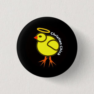 Badge Rond 2,50 Cm Poussin chrétien