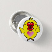 Badge Rond 2,50 Cm poussin embrassant (Devant & derrière)