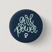 Badge Rond 2,50 Cm "Pouvoir de la fille" (Devant)