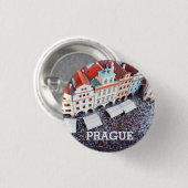 Badge Rond 2,50 Cm Prague, République tchèque (Devant & derrière)