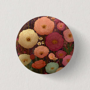 Badge Rond 2,50 Cm Prairies de fleurs sauvages colorées 3