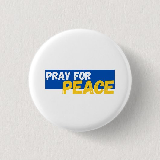 Badge Rond 2,50 Cm Pray for Peace, Pray for Ukraine (Devant)
