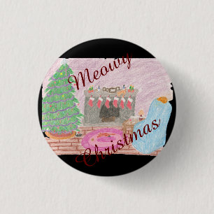 Badge Rond 2,50 Cm préjudice Kitty-MAS (Noël)