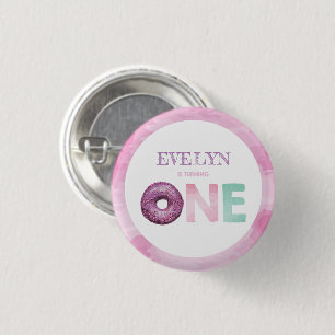 Badge Rond 2,50 Cm Premier anniversaire de Doughnut