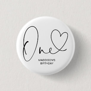 Badge Rond 2,50 Cm Premier insigne mignon d'anniversaire pour le ęr