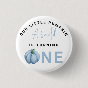 Badge Rond 2,50 Cm Première fête d'anniversaire de Little Pumpkin 