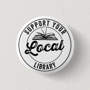 Badge Rond 2,50 Cm prendre en charge votre bibliothèque locale