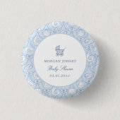 Badge Rond 2,50 Cm Preppy Couquette Coastal Baby Shower (Devant)