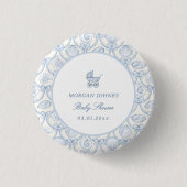 Badge Rond 2,50 Cm Preppy Couquette Coastal Baby Shower (Devant)