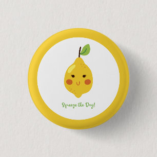 Badge Rond 2,50 Cm Pressez le Jour Citron Blagueur  