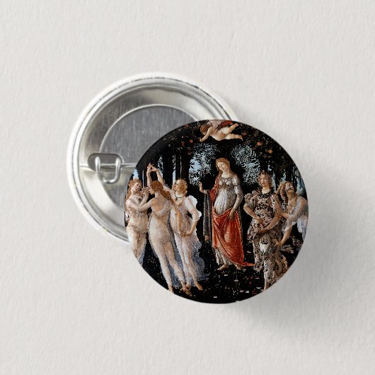 Badge Rond 2,50 Cm Primavera Botticelli (Devant & derrière)