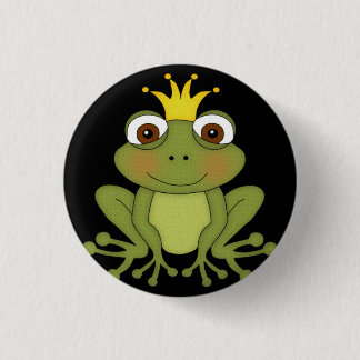Badge Rond 2,50 Cm Prince de grenouille de conte de fées avec la