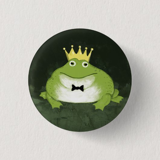 Badge Rond 2,50 Cm Prince Grenouille (Devant)