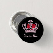 Badge Rond 2,50 Cm Princess Queen Crown personnalisable (Devant & derrière)