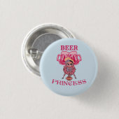 Badge Rond 2,50 Cm Princesse de bière (Devant & derrière)