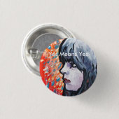 Badge Rond 2,50 Cm Princesse foncée Button (Devant & derrière)