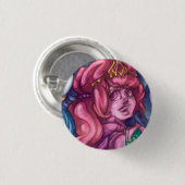 Badge Rond 2,50 Cm Princesse Pin de sucrerie (Devant & derrière)