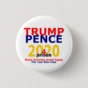 Badge Rond 2,50 Cm Prison Trump Pence 4 2020