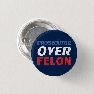 Badge Rond 2,50 Cm Procureur sur Felon rouge blanc bleu marine modern