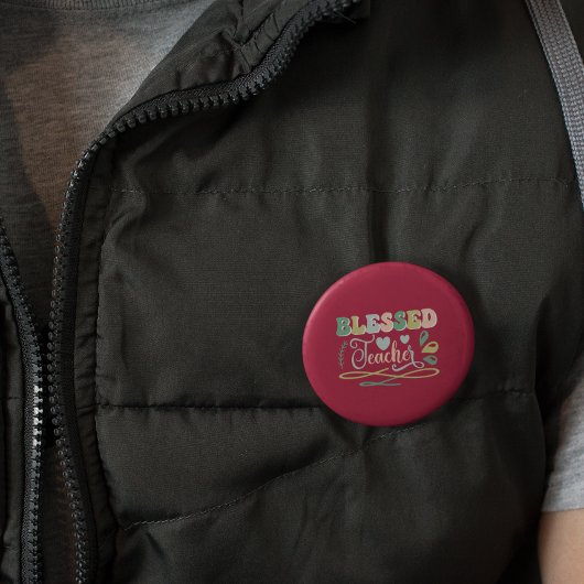 Badge Rond 2,50 Cm Professeur béni Retour à la conception de l'école