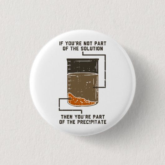 Badge Rond 2,50 Cm Professeur de chimie organique Geek amusant (Devant)