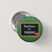 Badge Rond 2,50 Cm Professeurs pour Obama (Devant & derrière)