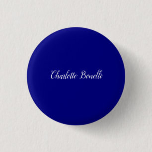 Badge Rond 2,50 Cm Professional Minimalist Navy Blue
