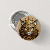 Badge Rond 2,50 Cm Profil de chat royal (Devant & derrière)