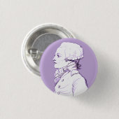 Badge Rond 2,50 Cm Profil Robespierre en Lavender (Devant & derrière)
