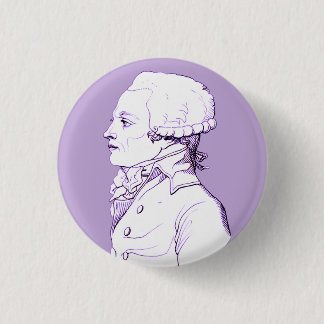 Badge Rond 2,50 Cm Profil Robespierre en Lavender
