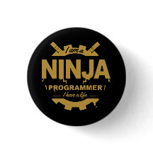 programmeur à bouton épingle - je suis un ninja