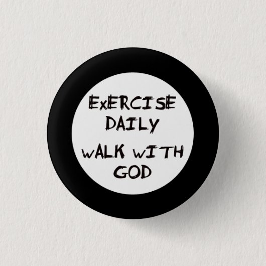 Badge Rond 2,50 Cm Promenade avec Dieu (Devant)