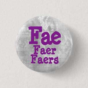 Badge Rond 2,50 Cm Pronoms Fae Faer Faers
