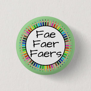 Badge Rond 2,50 Cm Pronoms Fae Faer Faers Cercle de crayons de couleu