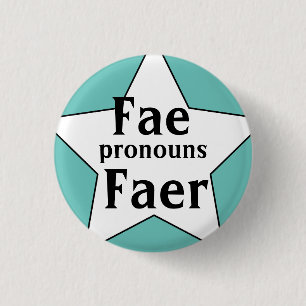 Badge Rond 2,50 Cm Pronoms Starry Fae Faer