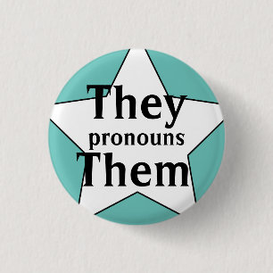 Badge Rond 2,50 Cm Pronoms Starry They Them