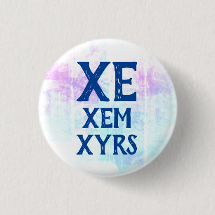 Badge Rond 2,50 Cm Pronoms Xe Xem Xyrs
