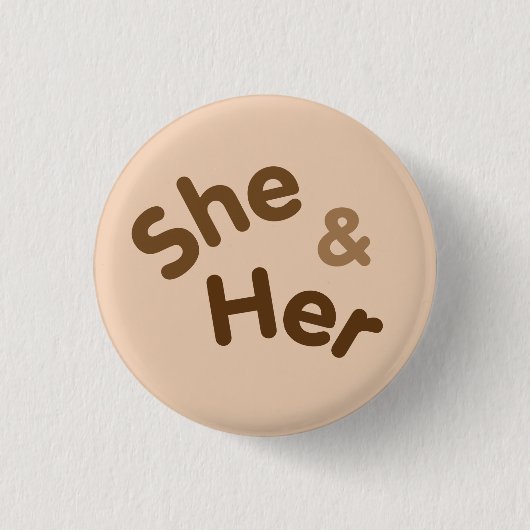 Badge Rond 2,50 Cm Pronoun Pin (Devant)