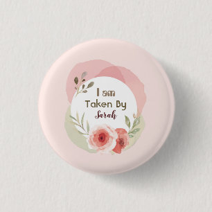 Badge Rond 2,50 Cm Proposition de mariage personnalisée Blanc, Choisi