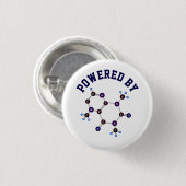 Badge Rond 2,50 Cm Propulsé par - Caféine Structure moléculaire (Devant & derrière)