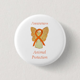 Badge Rond 2,50 Cm Protection des animaux Étanchéité à l'orange