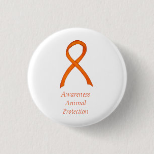 Badge Rond 2,50 Cm Protection des animaux Étanchéité à l'orange